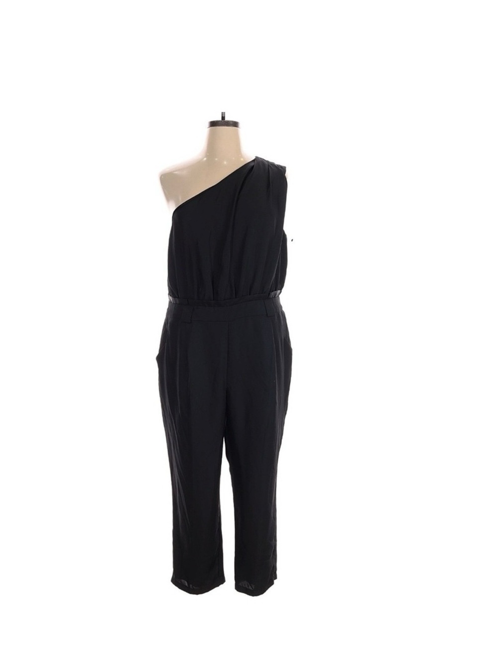 Express One-Shoulder Black Jumpsuit